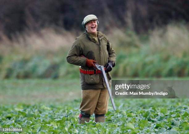 Gerald Grosvenor, 6th Duke of Westminster seen on a pheasant shoot near Sandringham on November 25, 2006 in King's Lynn, England.