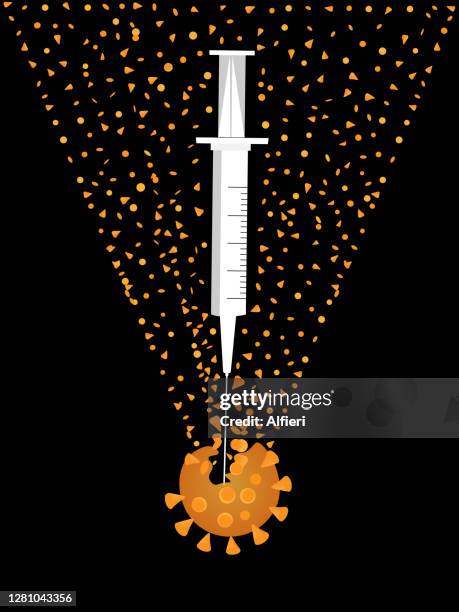 fighting the enemy - covid 19 serology stock illustrations