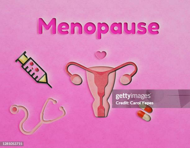 menopause craft paper concept - cervix stock illustrations stock pictures, royalty-free photos & images