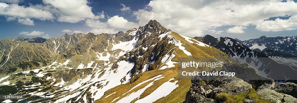 Formidable Tatra Mountains, looking towards Swinica at Kasprowy Wierch, near Zakopane on Slovakian border, Poland, May 2008