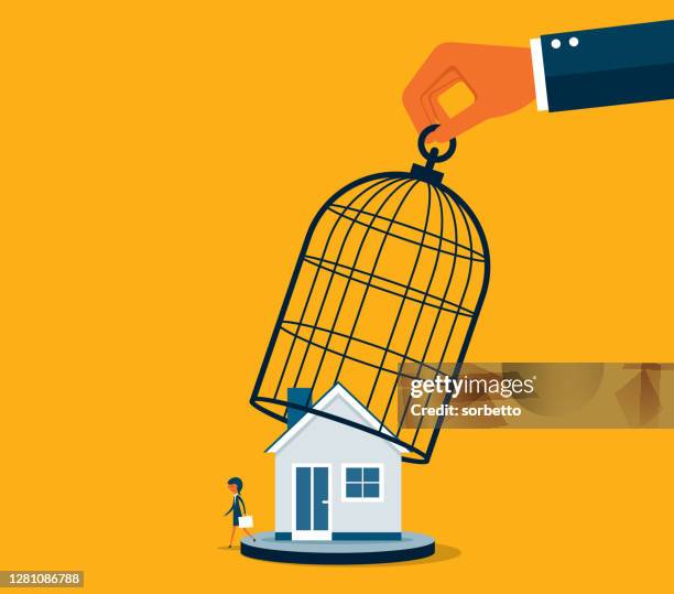 reopen economy - businesswoman - reopening stock illustrations