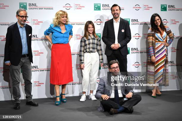 Davide Azzolini, Valeria Golino, Cristina Magnotti, Antonio Monda, Director Nicolangelo Gelormini and Pina Turco attend the photocall of the movie...