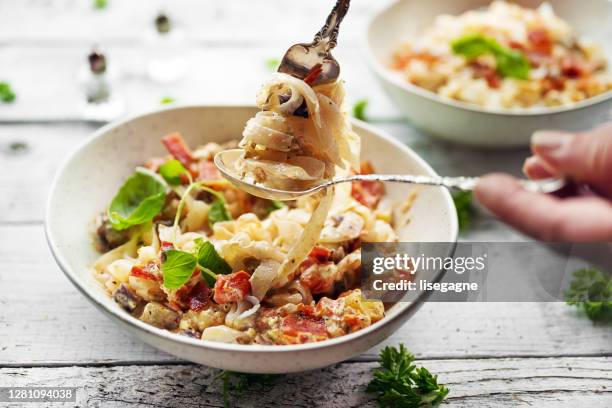 diverse keto dishes : gluten free pasta - konjac stock pictures, royalty-free photos & images