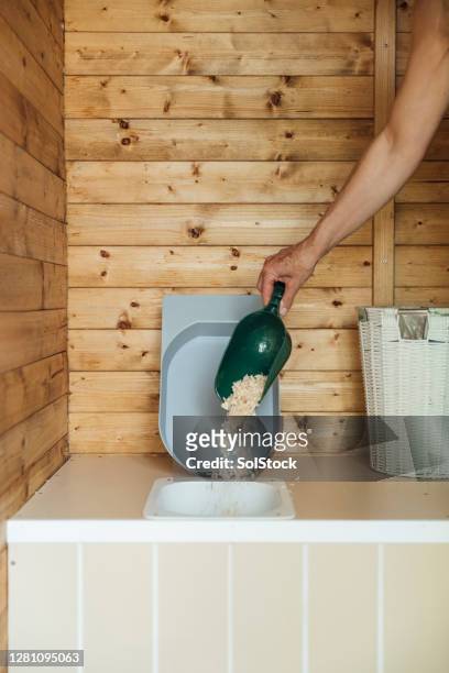 composting toilet - sawdust stock pictures, royalty-free photos & images