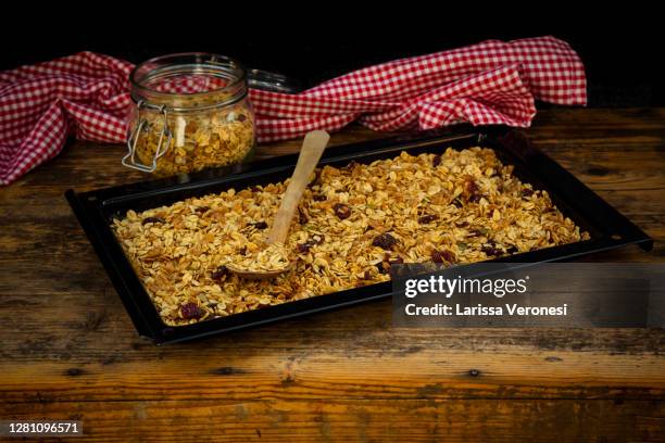 homemade granola - homemade stock pictures, royalty-free photos & images