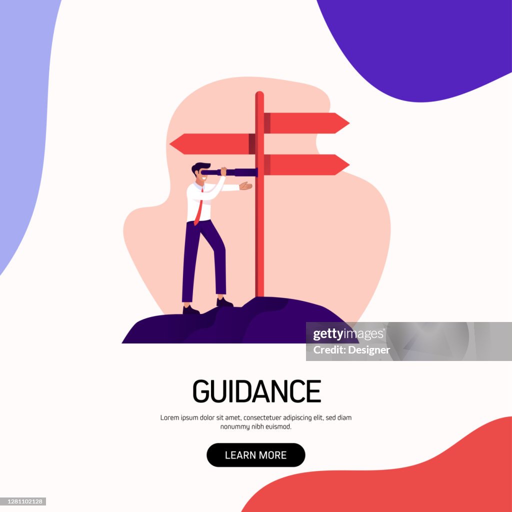 Guide Banner Vector Guidance Concept Vector Illustration For Website Banner Advertisement ...