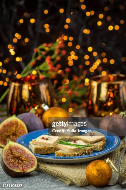 foie gras on wholewheat bread - foie gras stock pictures, royalty-free photos & images