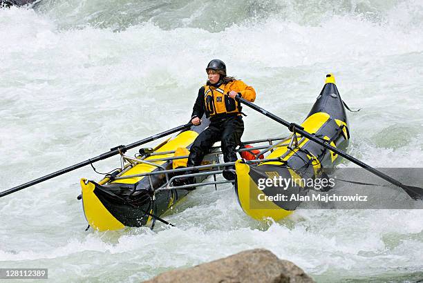 whitewater rafting in tumwater canyon of the wenatchee river, washington, usa - tumwater stock pictures, royalty-free photos & images