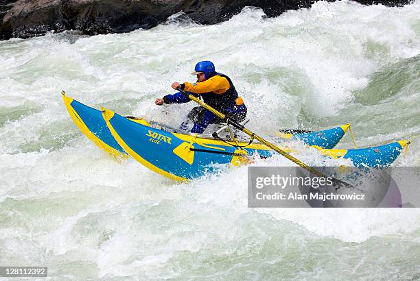 whitewater rafting in tumwater canyon of the wenatchee river, washington, usa - tumwater stock pictures, royalty-free photos & images