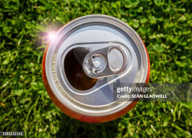 open aluminium drinks can - open round one stock pictures, royalty-free photos & images