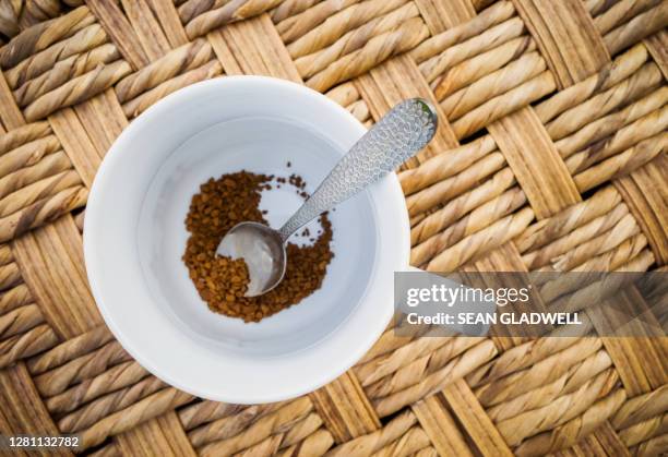 coffee mug and spoon - teaspoon stock pictures, royalty-free photos & images