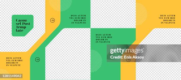 social media carousel post template - carousel stock illustrations