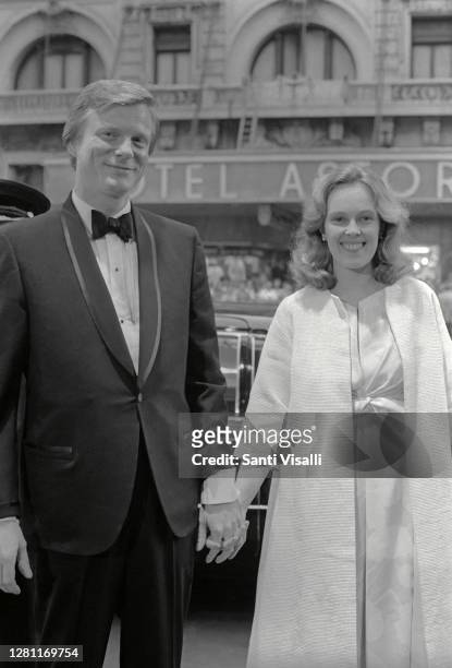Sandy Dennis and Jerry Molligan at a Premier of Virginia Woolf on June 23, 1966 in New York, New York.