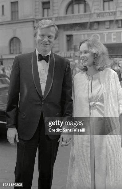 Sandy Dennis and Jerry Molligan at a Premier of Virginia Woolf on June 23, 1966 in New York, New York.