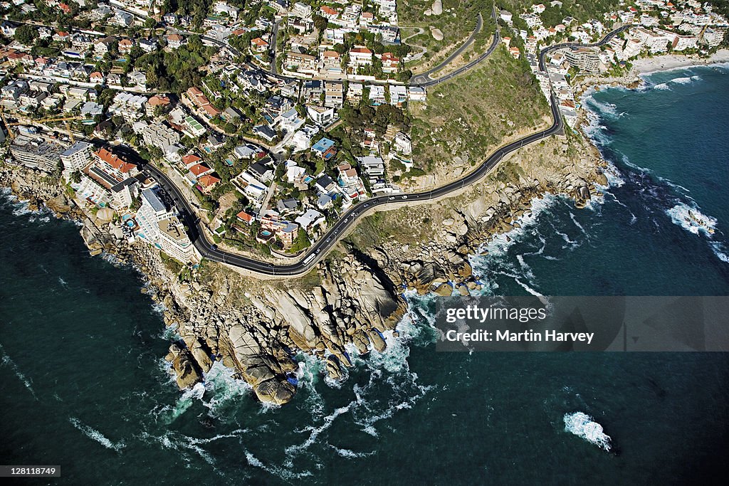 Aerial view of Bantry Bay. Western Cape Province, South Africa.