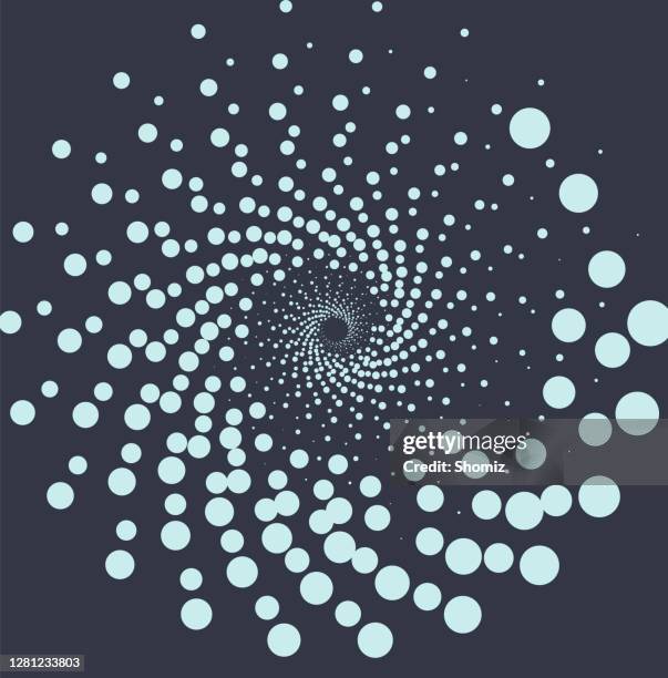 ilustrações de stock, clip art, desenhos animados e ícones de vector swirl pattern with dotted circular background - disco ball