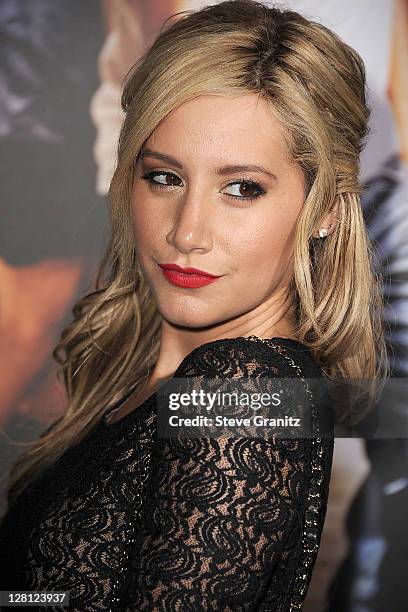 Ashley Tisdale attends the "Footloose" Los Angeles Premiere at Regency Village Theatre on October 3, 2011 in Westwood, California.