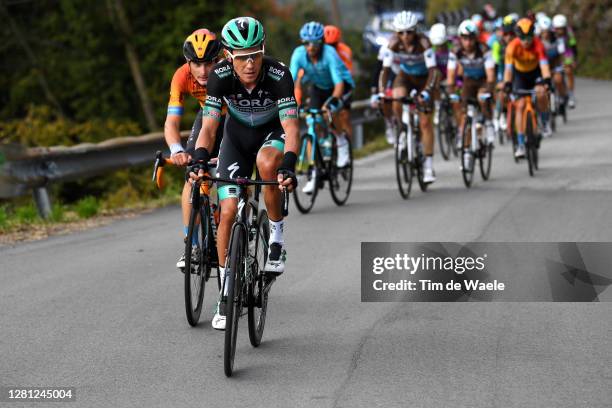 Pawel Poljanski of Poland and Team Bora - Hansgrohe / Enrico Battaglin of Italy and Team Bahrain - Mclaren / Breakaway / during the 103rd Giro...