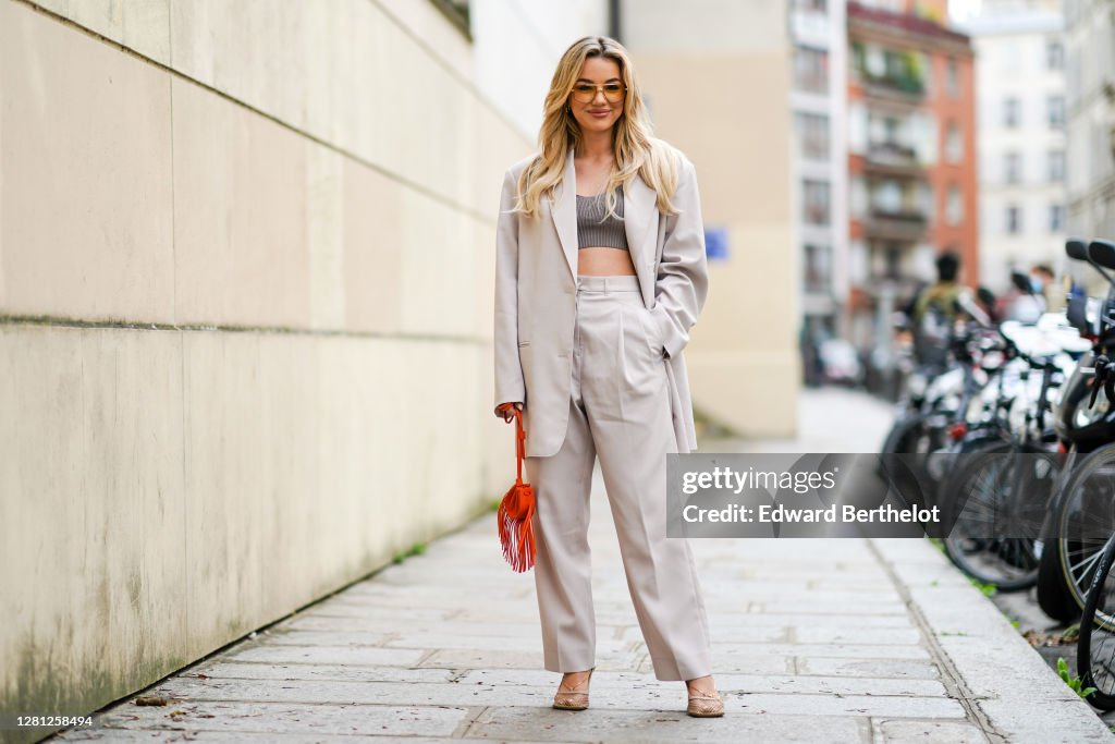 Street Style At Paris Fashion Week - Womenswear Spring Summer 2021 : Day Three