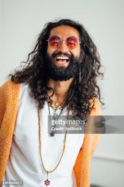 hipster dude - barba peluria del viso foto e immagini stock