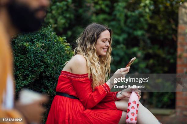 relaxing in the park - ombre hairstyle stock pictures, royalty-free photos & images