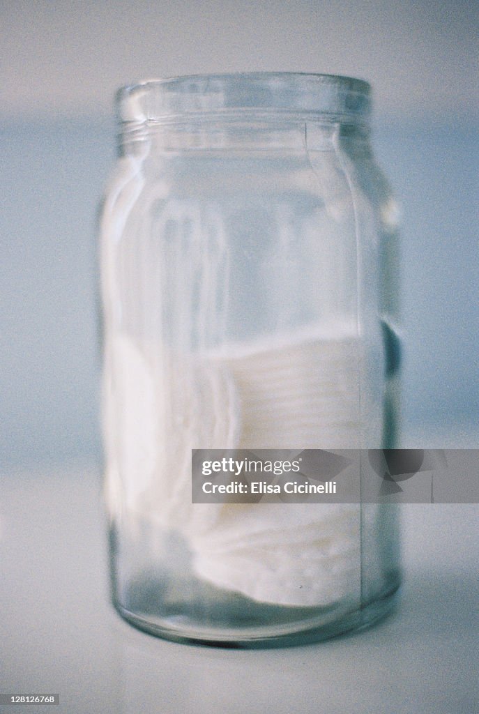 Jar of cotton swabs