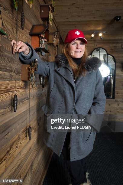 Sarah Ferguson le 3 mars 2014 à Verbier, Suisse.