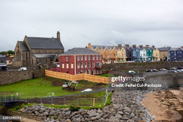 construction site at downtown bundoran, ireland - bundoran ireland stock pictures, royalty-free photos & images