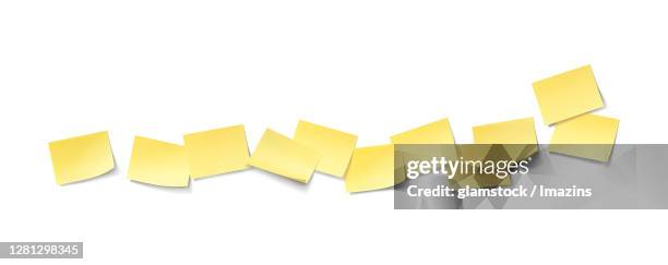 sticky note, note, paper, white background - yellow post it note stock illustrations