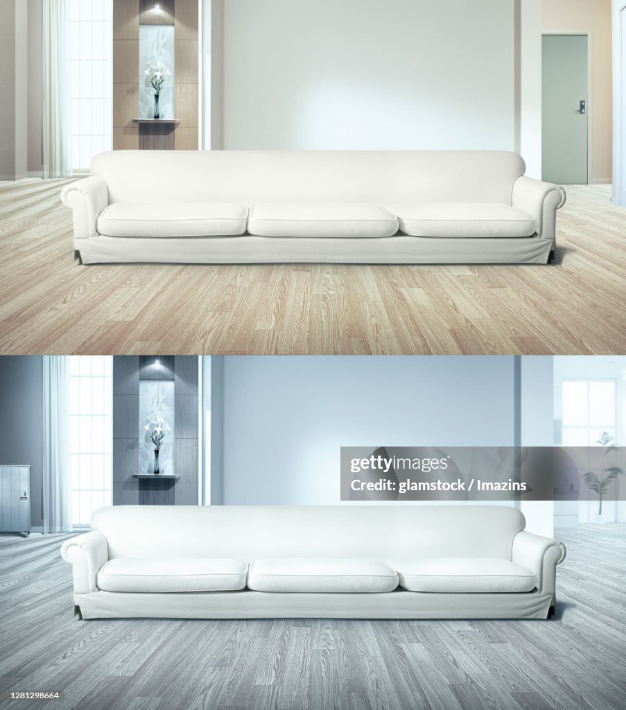 Interior, indoor, living room, furniture, sofa, floor, wall