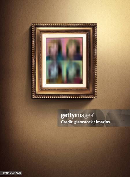 wall, frame, classic, gold - wall frames stock illustrations