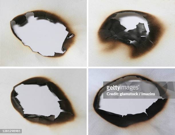 paper, burn, ash, hole, fire - brandloch stock-fotos und bilder