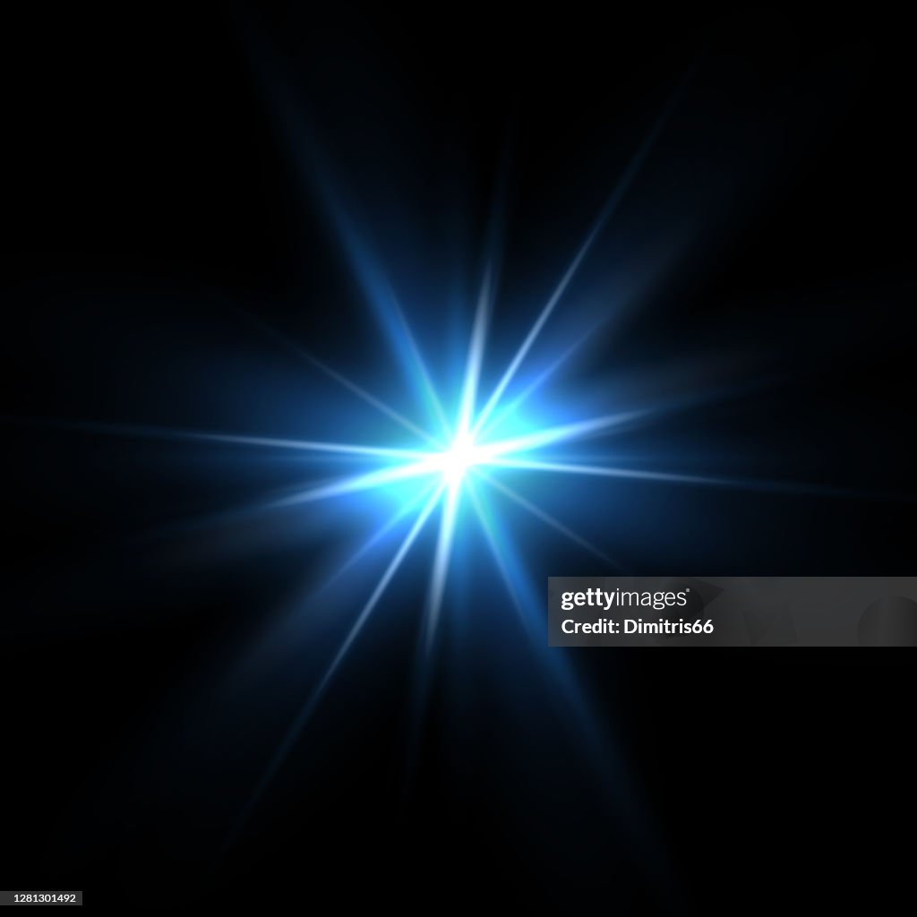 Vector glowing light effect. Shine, sparks, flash illustration.