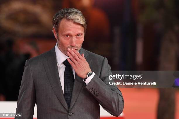 Mads Mikkelsen attends the red carpet of the movie "Druk" during the 15th Rome Film Festival on October 20, 2020 in Rome, Italy.