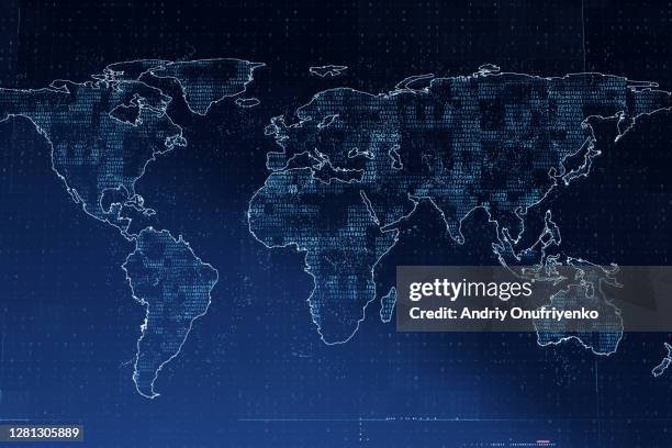 world map data - big data world stock pictures, royalty-free photos & images