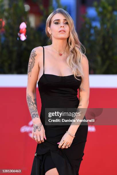 Ginevra Lambruschi attends the red carpet of the movie "Calabria, Terra Mia" during the 15th Rome Film Festival on October 20, 2020 in Rome, Italy.