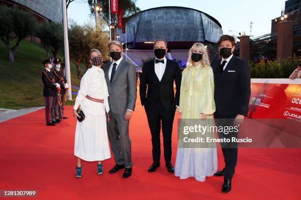 Hanne Jacobsen, Mads Mikkelsen Mads Mikkelsen, Magnus Millang, Helene Reingaard Neumann and Thomas Vinterberg pose on the red carpet of the movie...