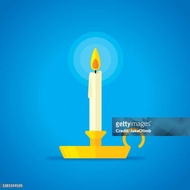 candlestick holder icon flat - candle stock illustrations