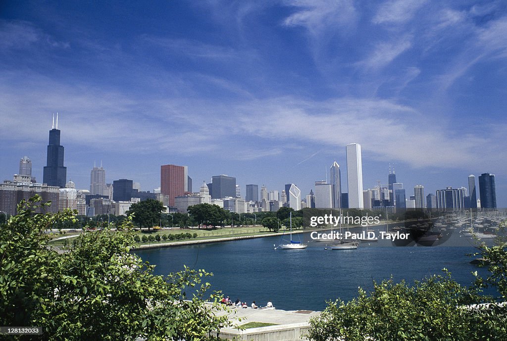 Area view of city, Chicago, IL
