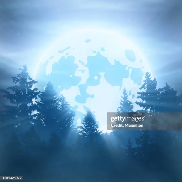 Blue Moon Vector Blue Moon High Res Illustrations - Getty Images