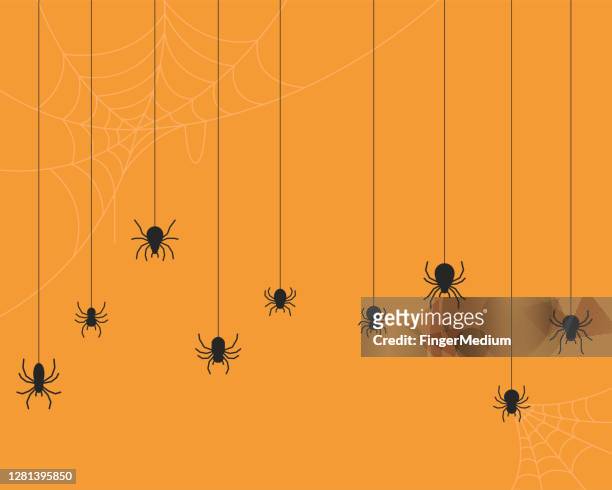 spider-vektor-hintergrund - spinnennetz stock-grafiken, -clipart, -cartoons und -symbole