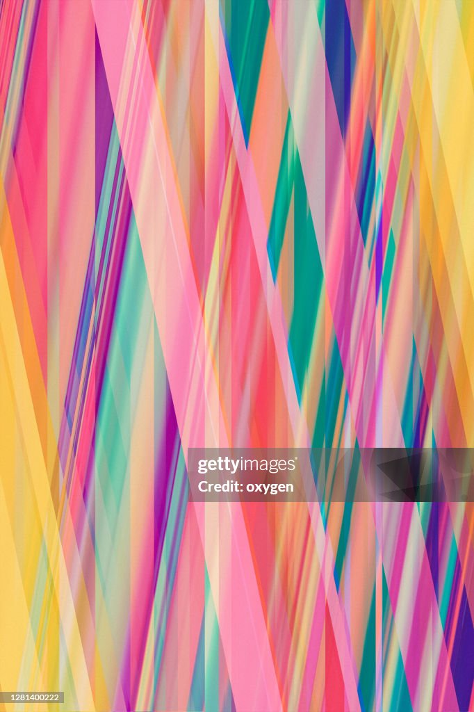 Abstract Diagonal Geometric Shapes Multicolored Glitch Background