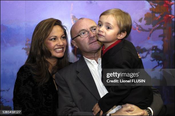 Phil Collins, his wife Orianne and his son Nicholas.