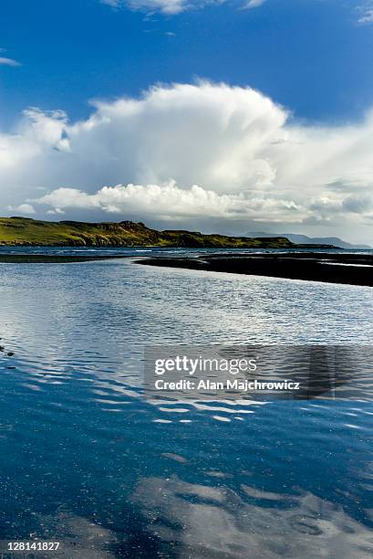 storm clouds over loch brittle. isle of skye, scotland - 2r2f stock pictures, royalty-free photos & images