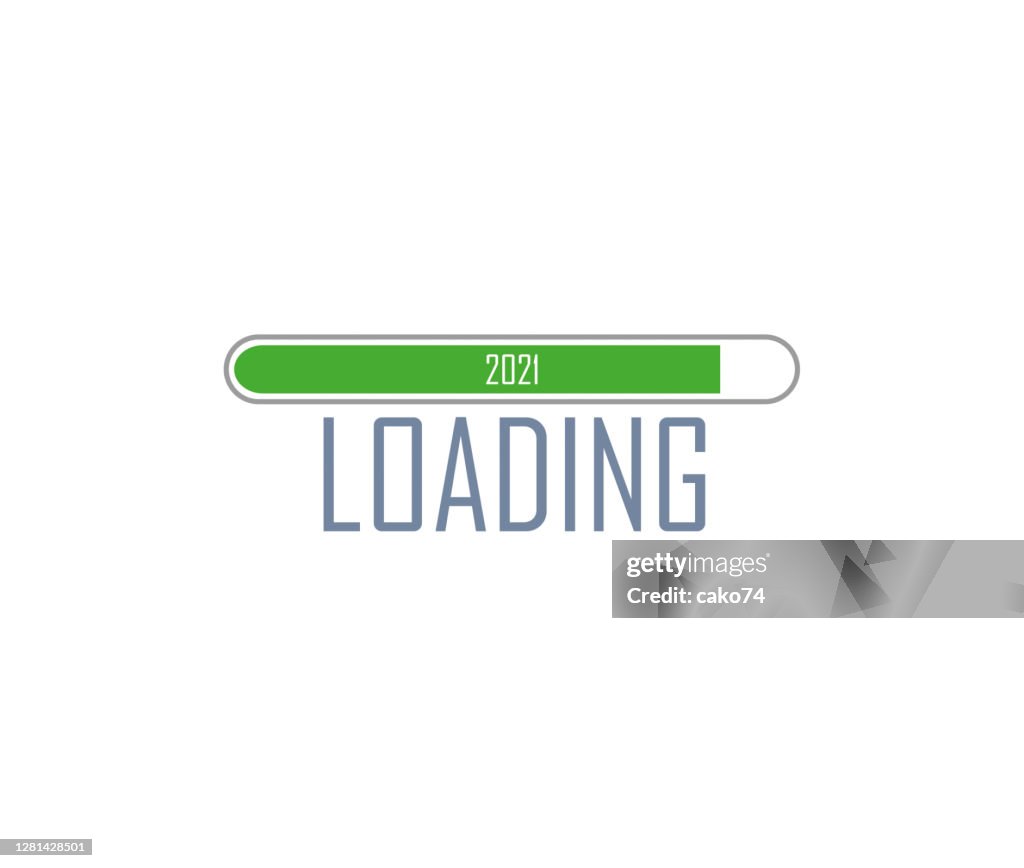 New year 2021 loading vector illustration