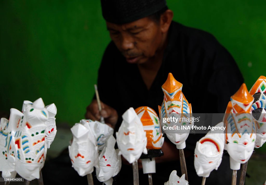 Production Indonesian Traditional Puppet 'Wayang Golek' in Bogor