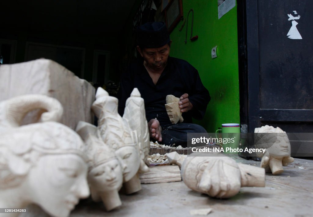 Production Indonesian Traditional Puppet 'Wayang Golek' in Bogor