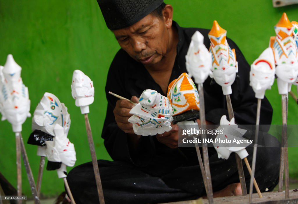 Production Indonesian Traditional Puppet 'Wayang Golek' in Bogor