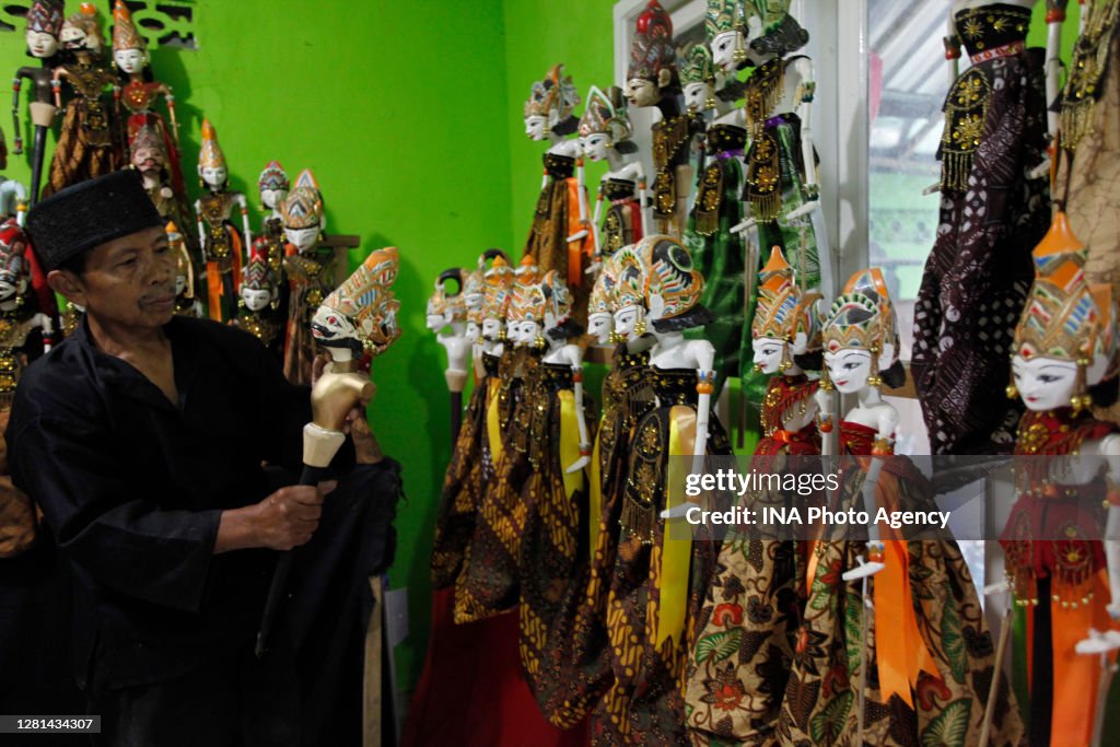 Production Indonesian Traditional Puppet 'Wayang Golek' in Bogor