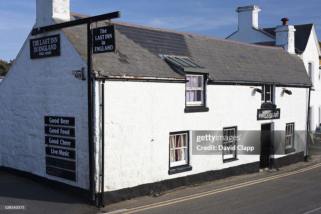 The First and last Pub at Land's End near Sennen, Cornwall, England